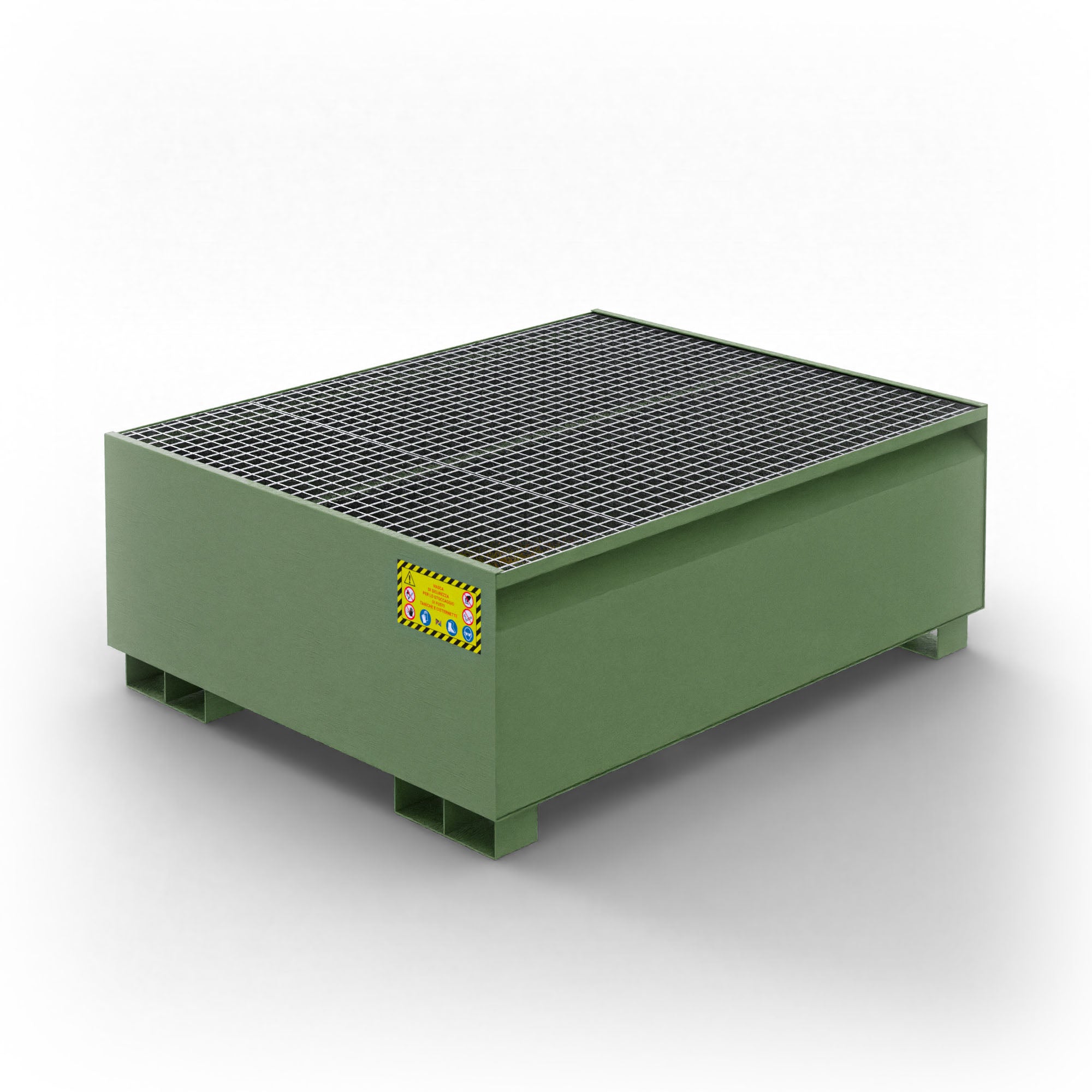 Vasca di raccolta in metallo per 1 cisternetta da 1000 LT IBC