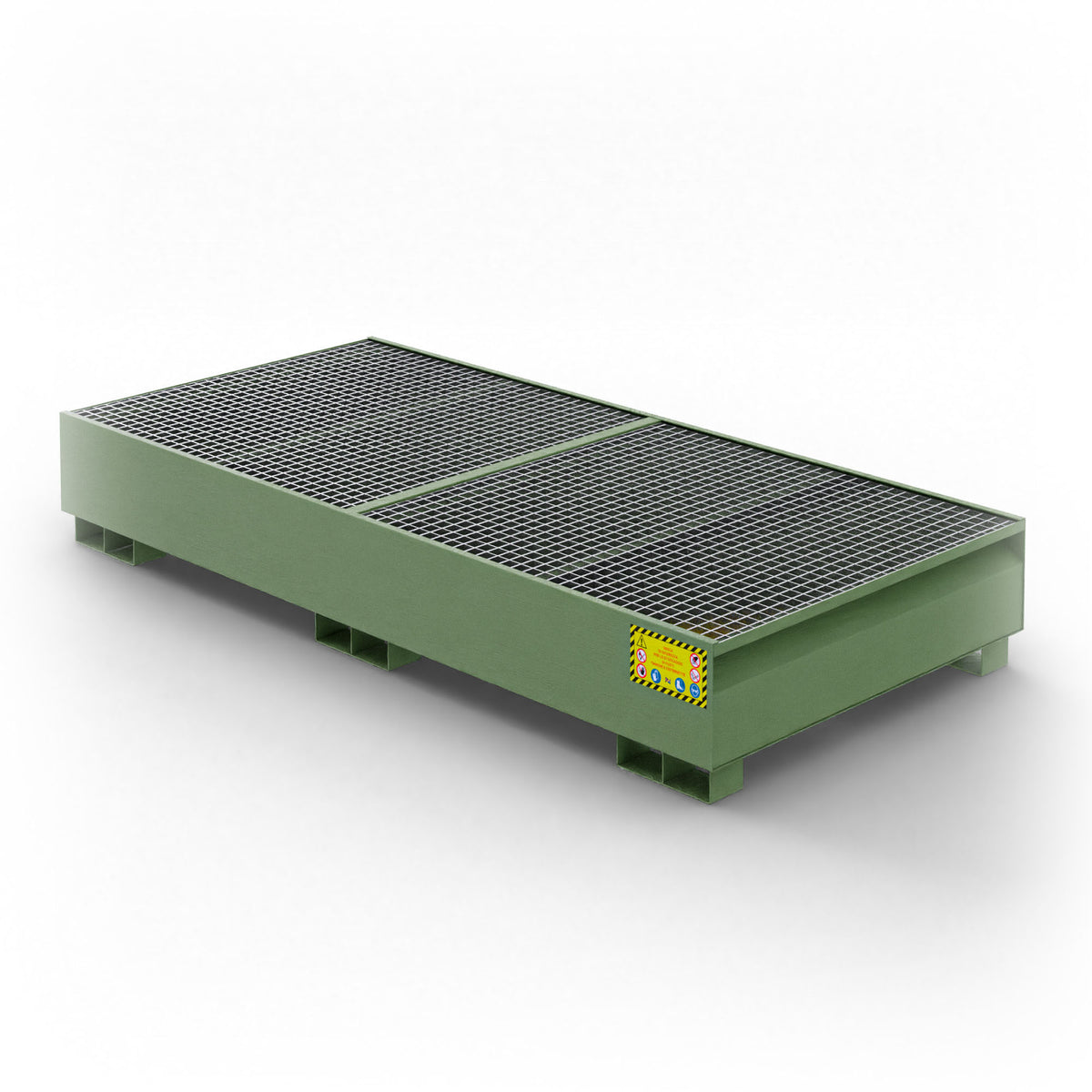 Vasca di raccolta in metallo per 2 cisternette da 1000 LT IBC