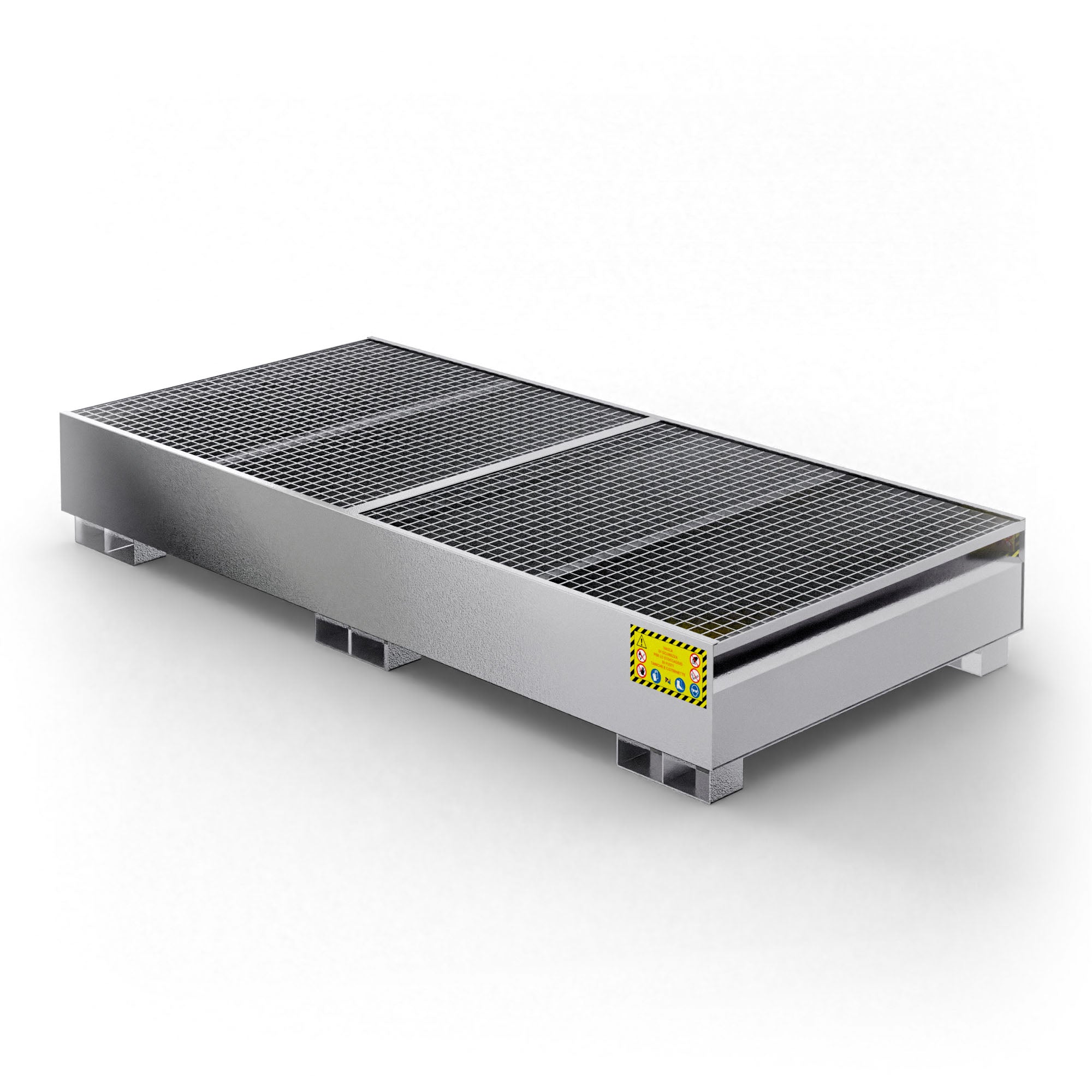 Vasca di raccolta in metallo per 2 cisternette da 1000 LT IBC