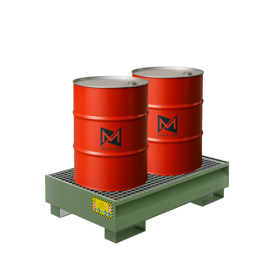 Auffangbehälter für 2 x 200 LT Fässer - RAL 6011