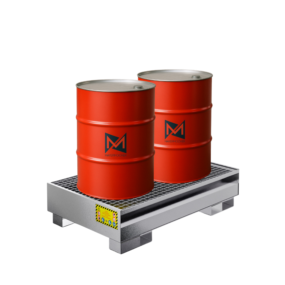 Auffangbehälter für 2 x 200 Liter Fässer - Verzinkt