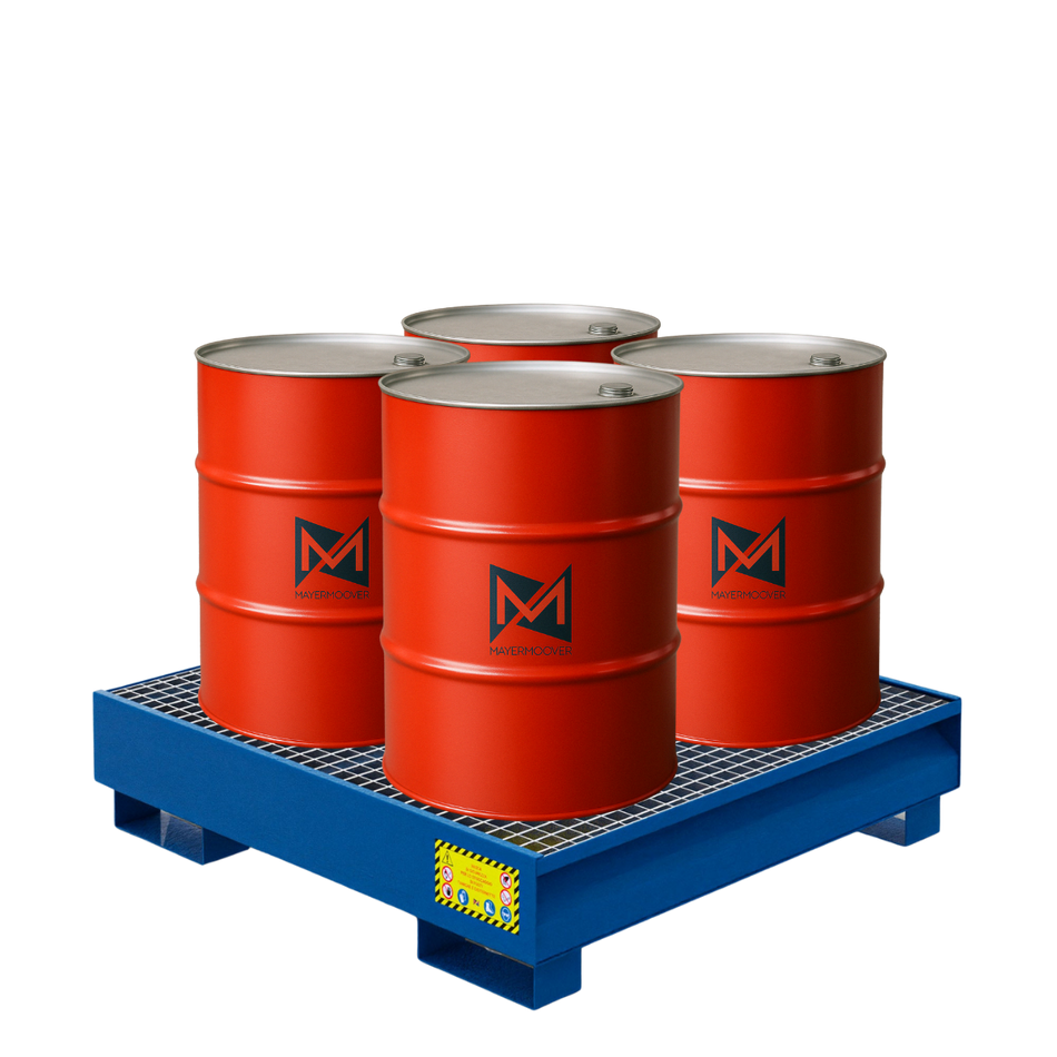 Collection tank for 4 x 200 LT drums - RAL 5010