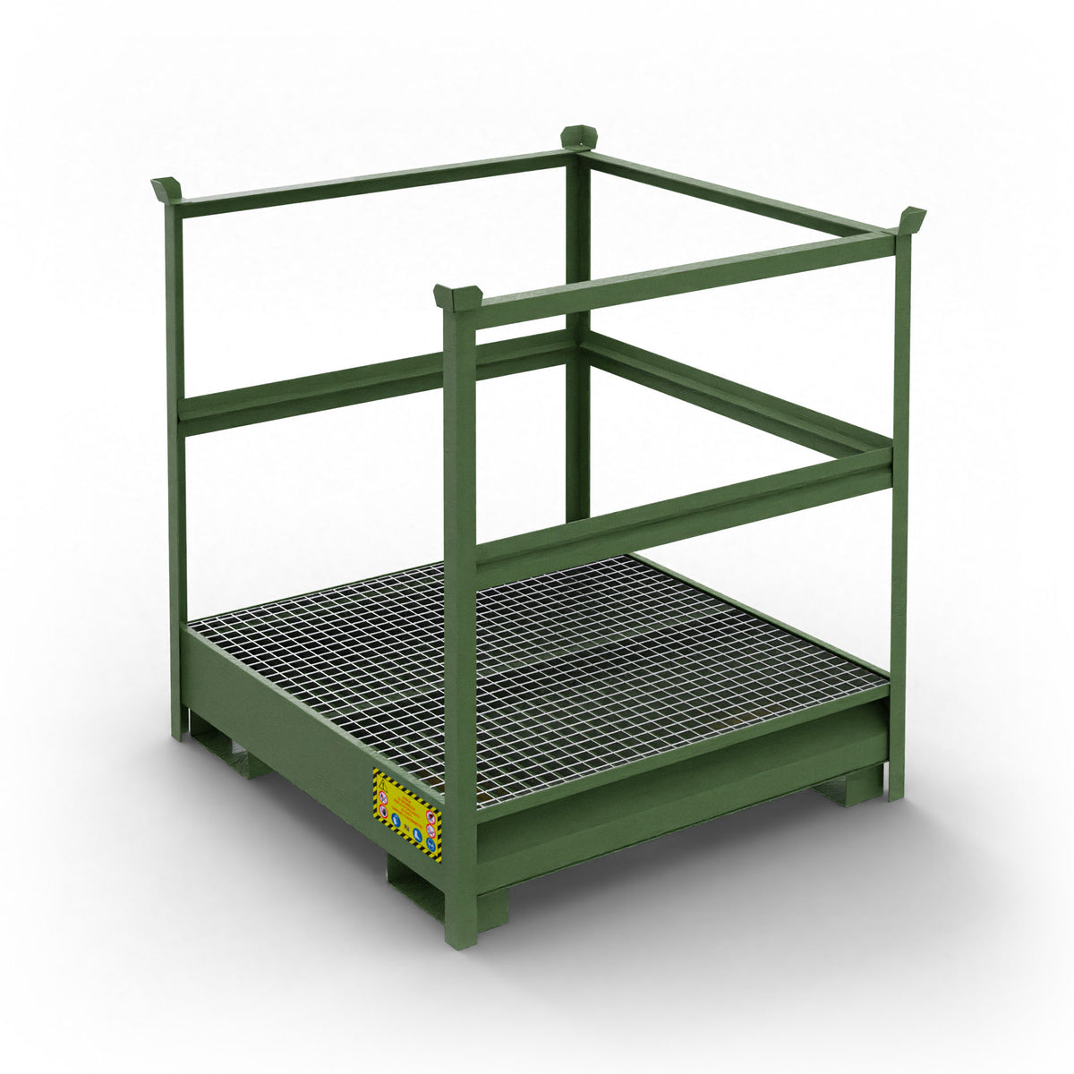 Vasca di raccolta in metallo sovrapponibile per 4 fusti da 200 LT