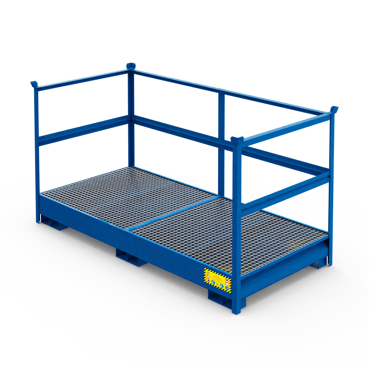 Vasca di raccolta in metallo sovrapponibile per 8 fusti da 200 LT