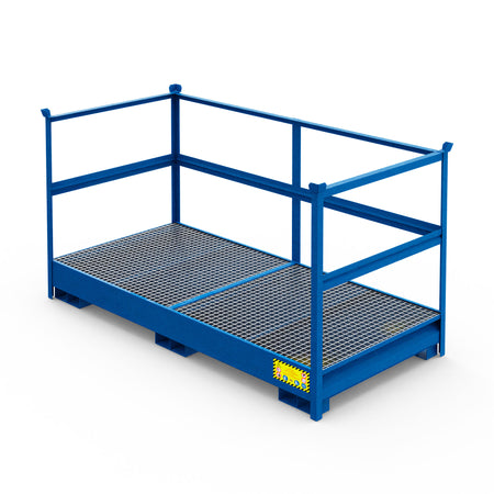 Vasca di raccolta in metallo sovrapponibile per 8 fusti da 200 LT