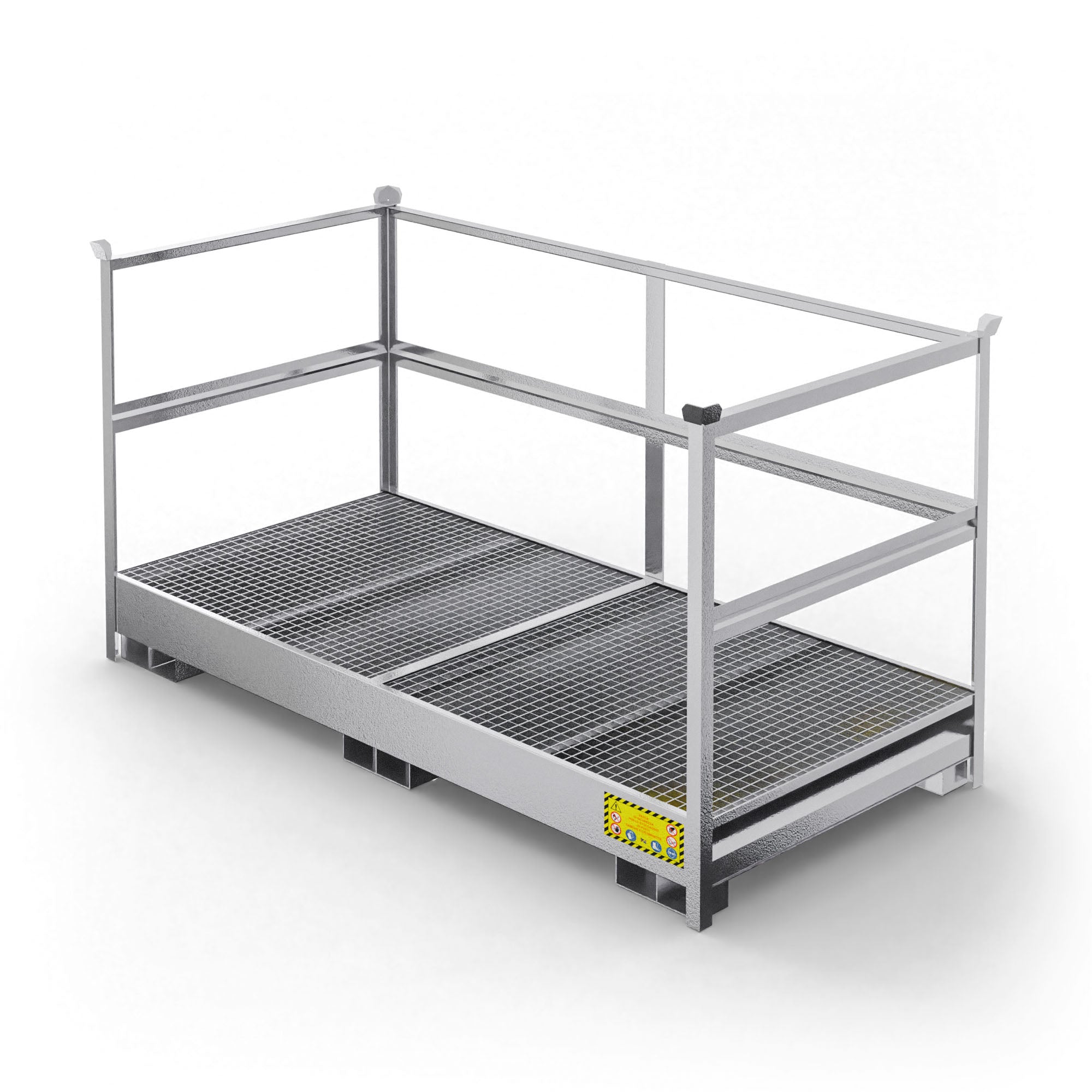 Vasca di raccolta in metallo sovrapponibile per 8 fusti da 200 LT