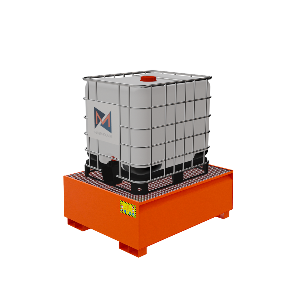 Metall-Auffangwanne für einen 1000 LT IBC-Container - RAL 2004