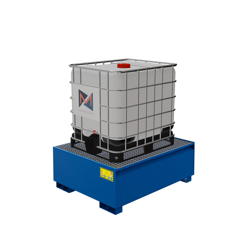 Metall-Auffangbehälter für 1 x 1000 LT IBC-Tank - RAL 5010