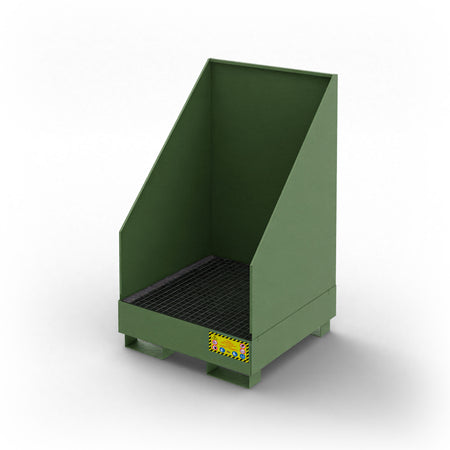 Vasca di raccolta con pareti paraspruzzi per 1 fusto da 200 LT