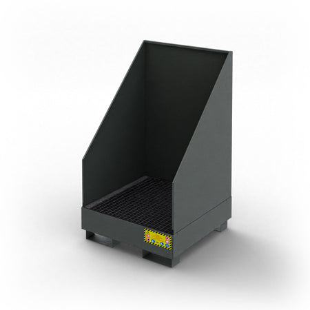 Vasca di raccolta con pareti paraspruzzi per 1 fusto da 200 LT