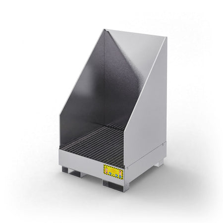 Vasca di raccolta con pareti paraspruzzi per 1 fusto da 200 LT