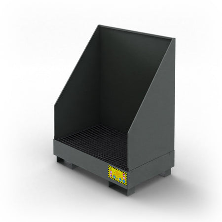 Vasca di raccolta con pareti paraspruzzi per 2 fusti da 200 LT