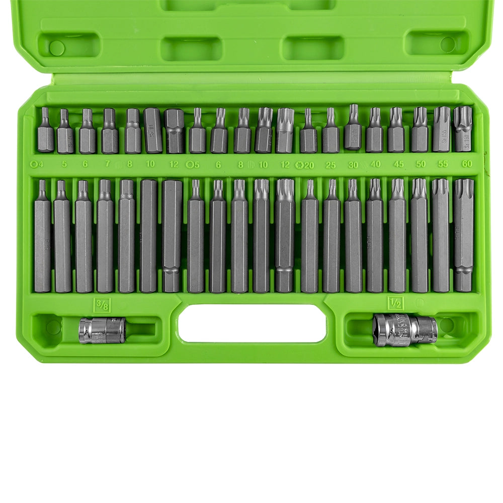 Valigetta con 42 chiavi per viti torx, triple square e a brugola standard