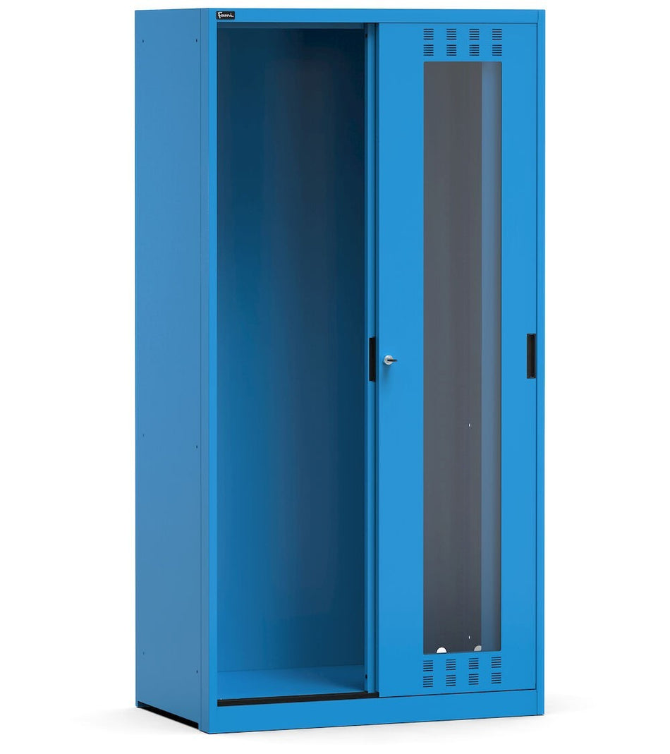 Perform wardrobe with slotted sliding doors in polycarbonate key comfort C0 empty-EH=54X27 - dim. mm 1020x600x2000