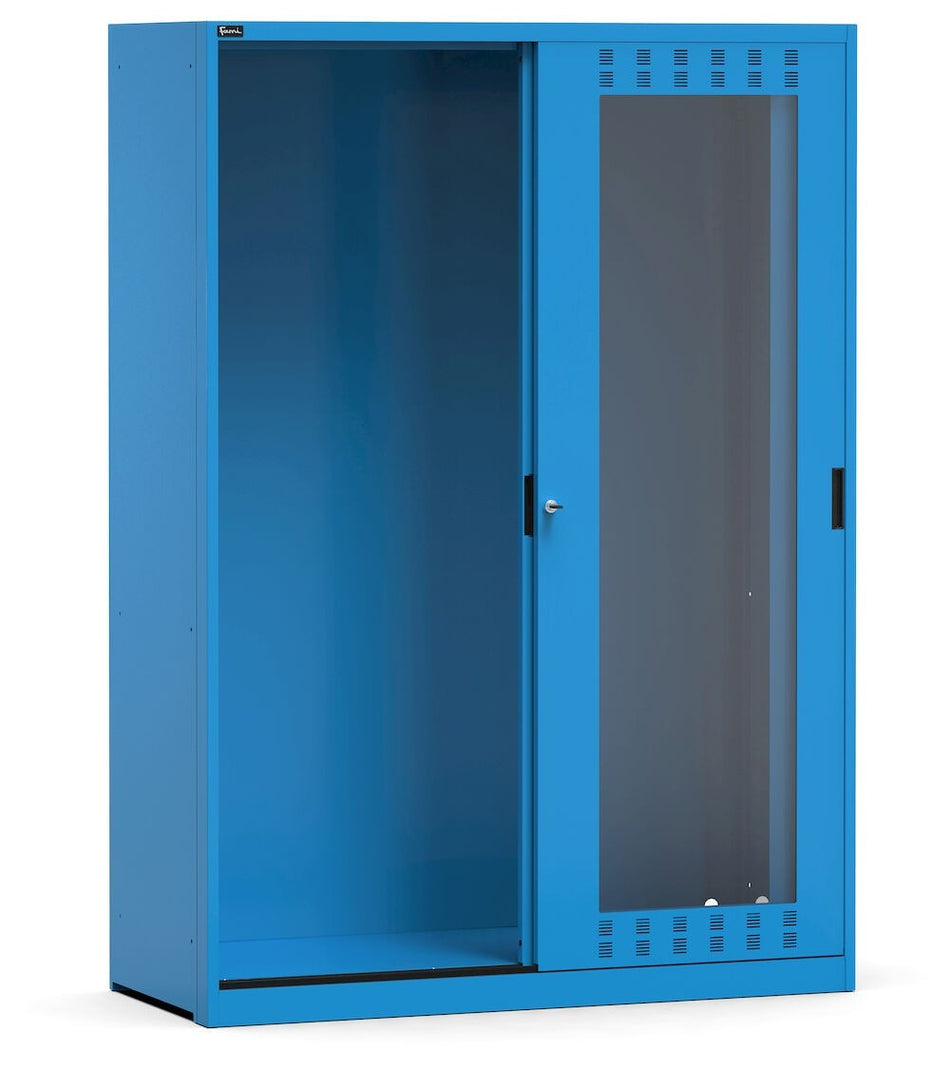 Wardrobe with slotted sliding doors in polycarbonate key comfort C0 empty -EH=78X27 - dim. mm L=1428 D=600 A=2000