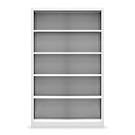 Armadio a giorno - 4 ripiani spostabili con bordi arrotondati (senza ante)