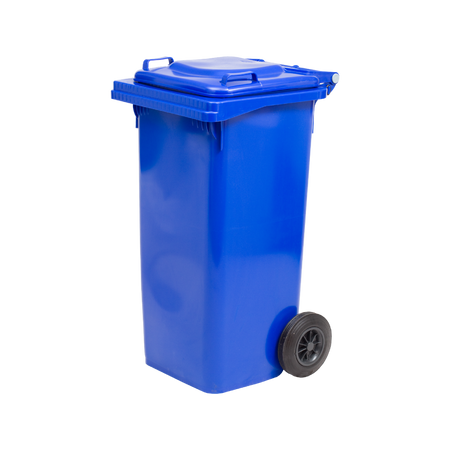 Bidone quadro per raccolta differenziata rifiuti con ruote, capacità 120 Lt