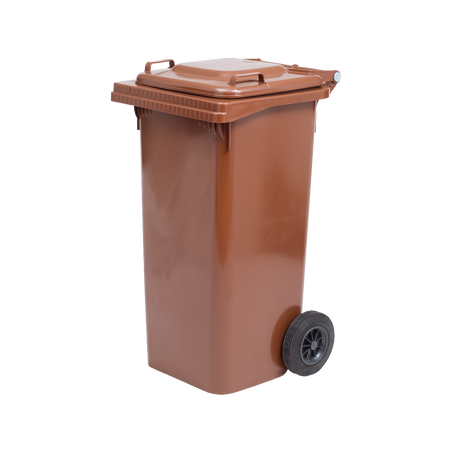 Bidone quadro per raccolta differenziata rifiuti con ruote, capacità 120 Lt