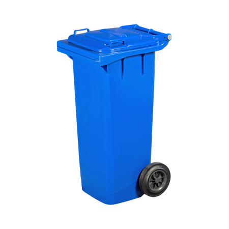 Bidone quadro per raccolta differenziata rifiuti con ruote, capacità 80 Lt