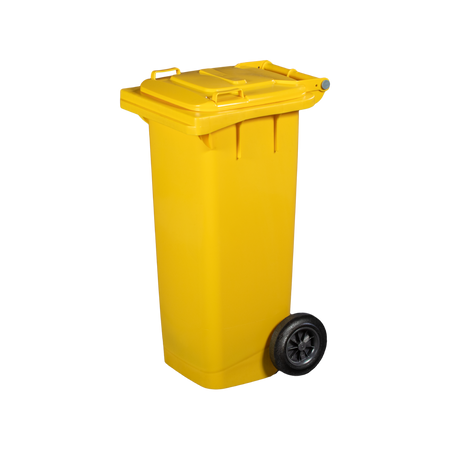 Bidone quadro per raccolta differenziata rifiuti con ruote, capacità 80 Lt