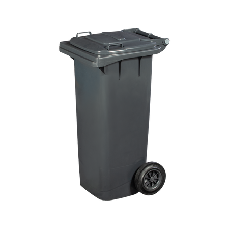 Bidone quadro per raccolta differenziata rifiuti con ruote, capacità 80 Lt