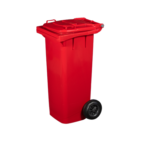 Bidone quadro per raccolta differenziata rifiuti con ruote, capacità 80 Lt