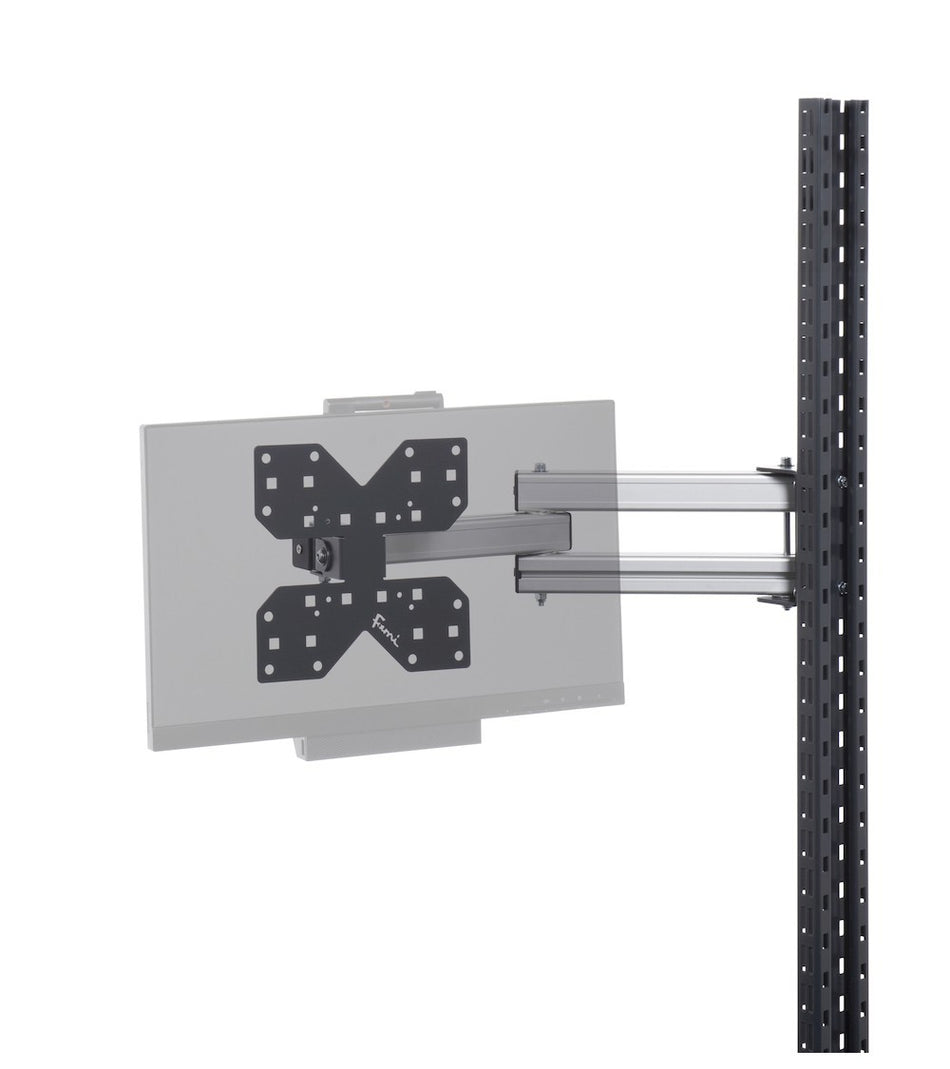 Extendable arm with monitor holder plate - dim. mm L=652 D=225 A=225