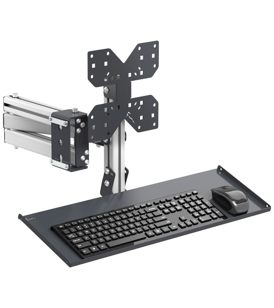 Extendable arm with keyboard holder - dim. mm L=649 D=855 A=471