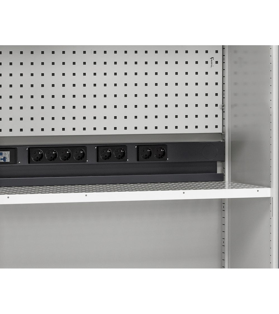 Electrical channel for multi-sockets for performance cabinets - dim. mm L=1008 D=64 A=140