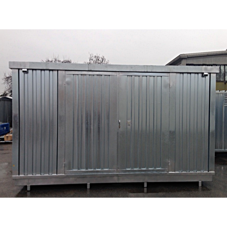 Containers in lamiera grecata per stoccaggio fusti in verticale