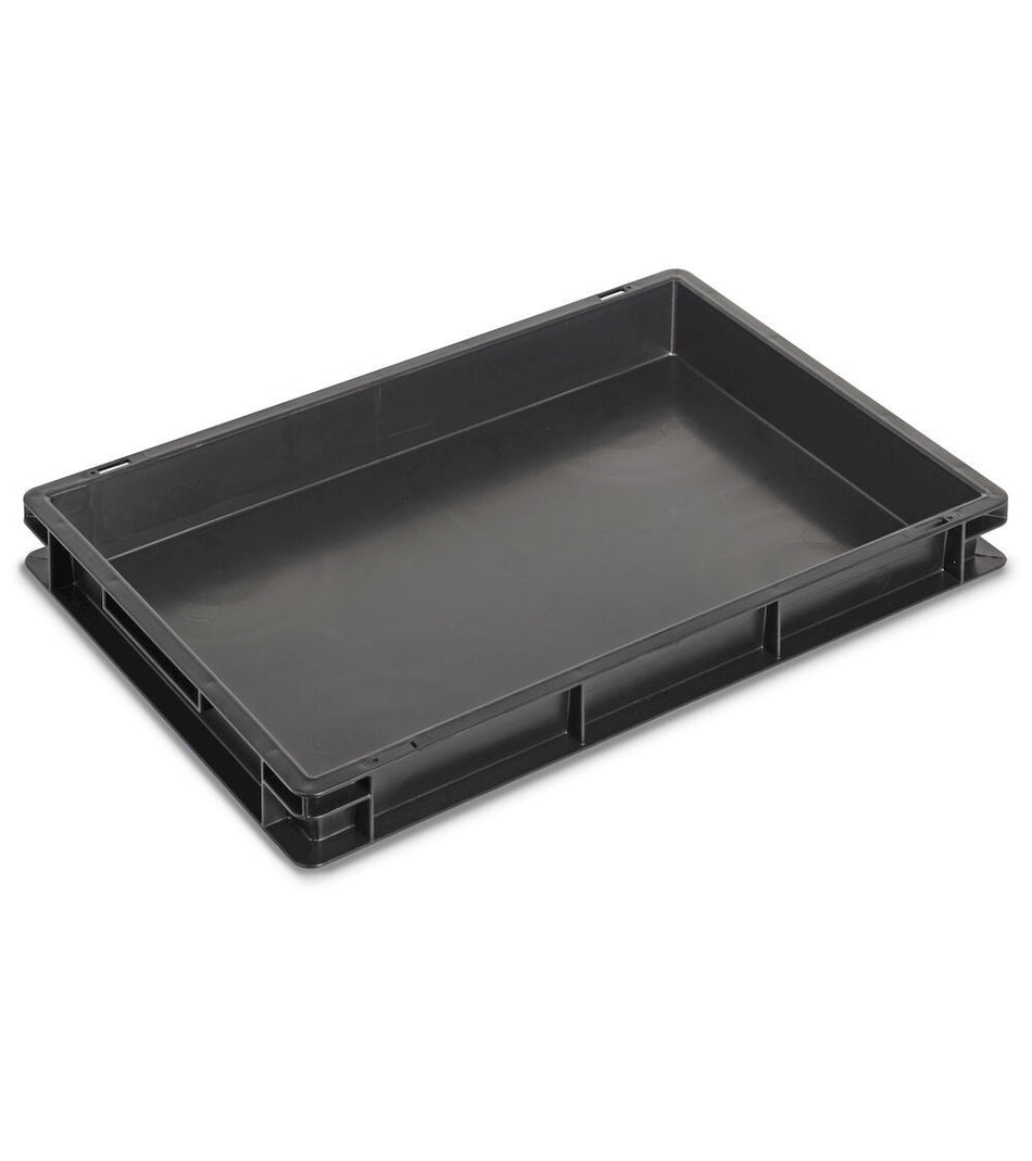 Conductive PP box euro box - dim. mm L=600 D=400 A=75