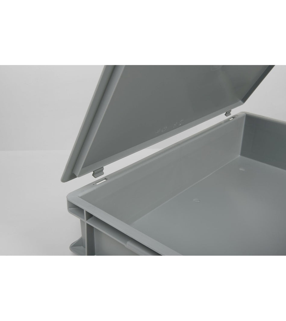PP hinged lid for euro box - dim. mm L=600 D=400 A=22