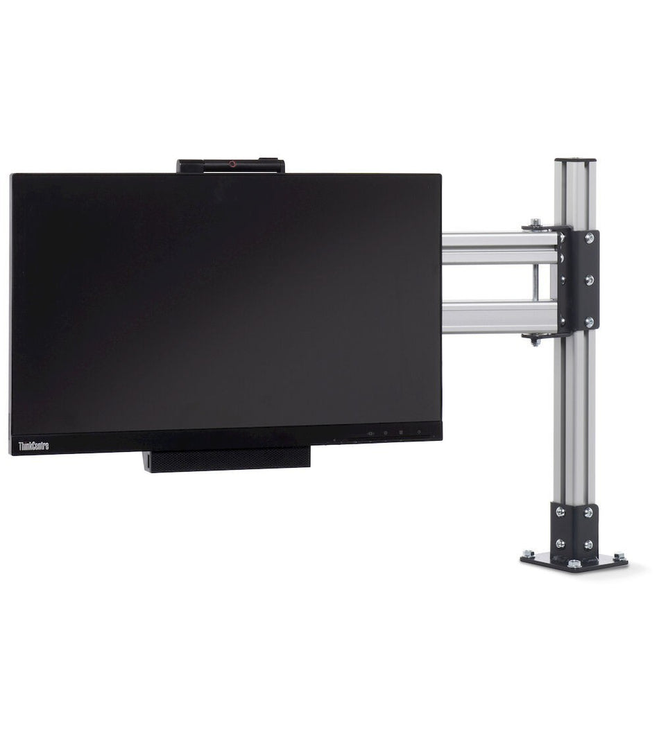 Extendable arm with monitor holder plate - dim. mm L=724 D=225 A=550