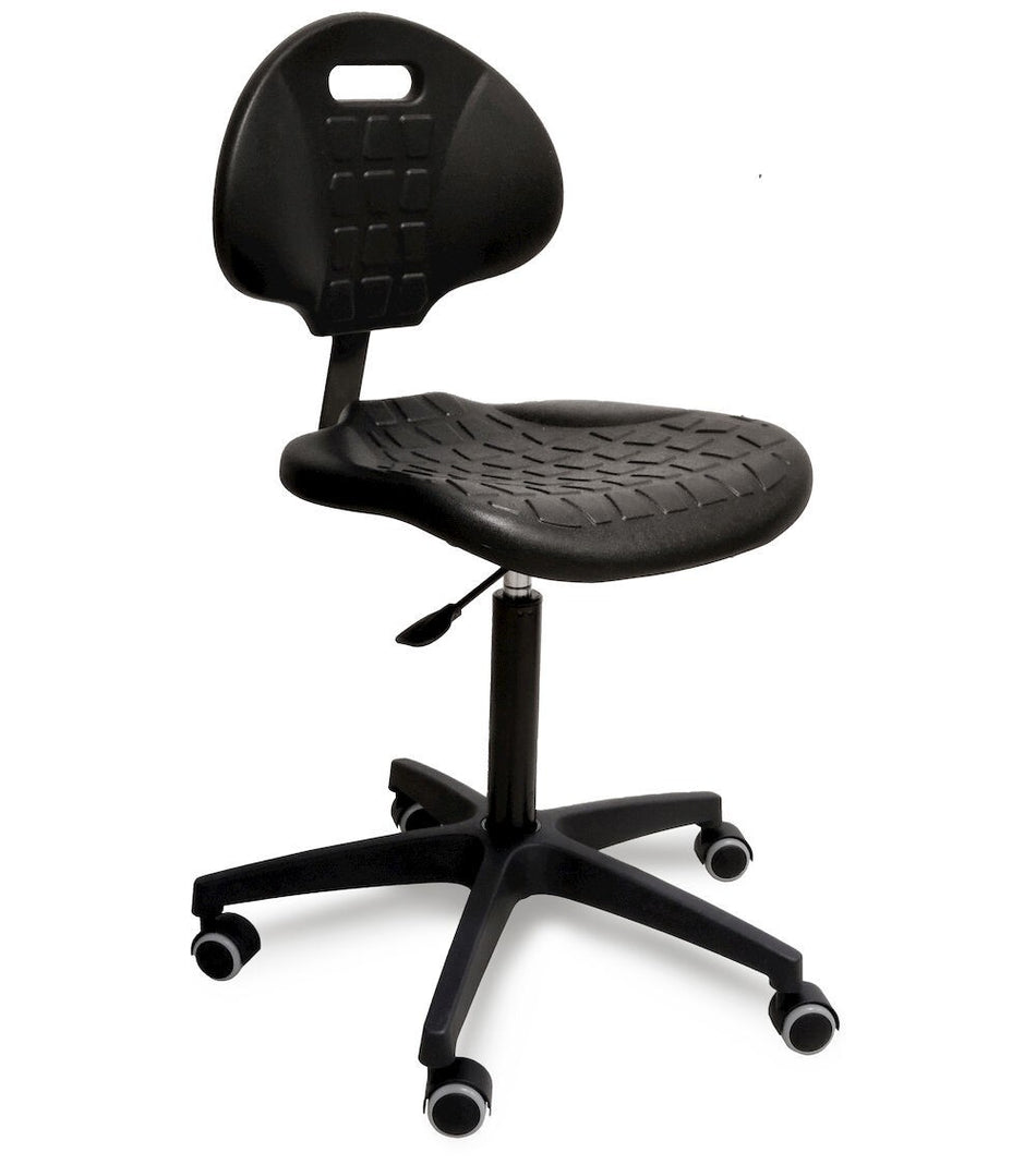 Polyurethane chair with wheels - dim. mm L=630 D=630 A=1140