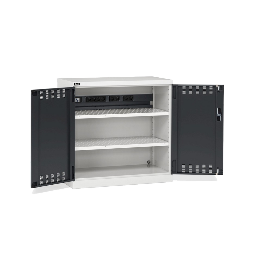 PERFOM120, Armadio con ante a battente fessurate, L1023 x P555 x H1000 mm
