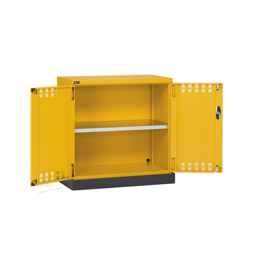 PERFOM120, Armadietto per infiammabili vernici e solventi, 1 piano, 1 vasca esterna, L1023 x P555 x H1000 mm