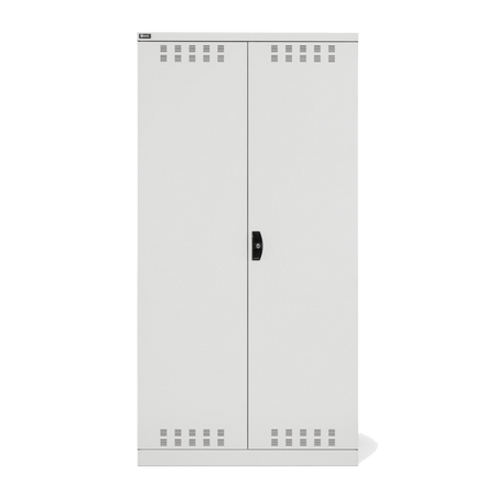 PERFOM140, Armadio multiuso con ante battente fessurate, ripiani e divisorio, L1023 x P555 x H2000 mm