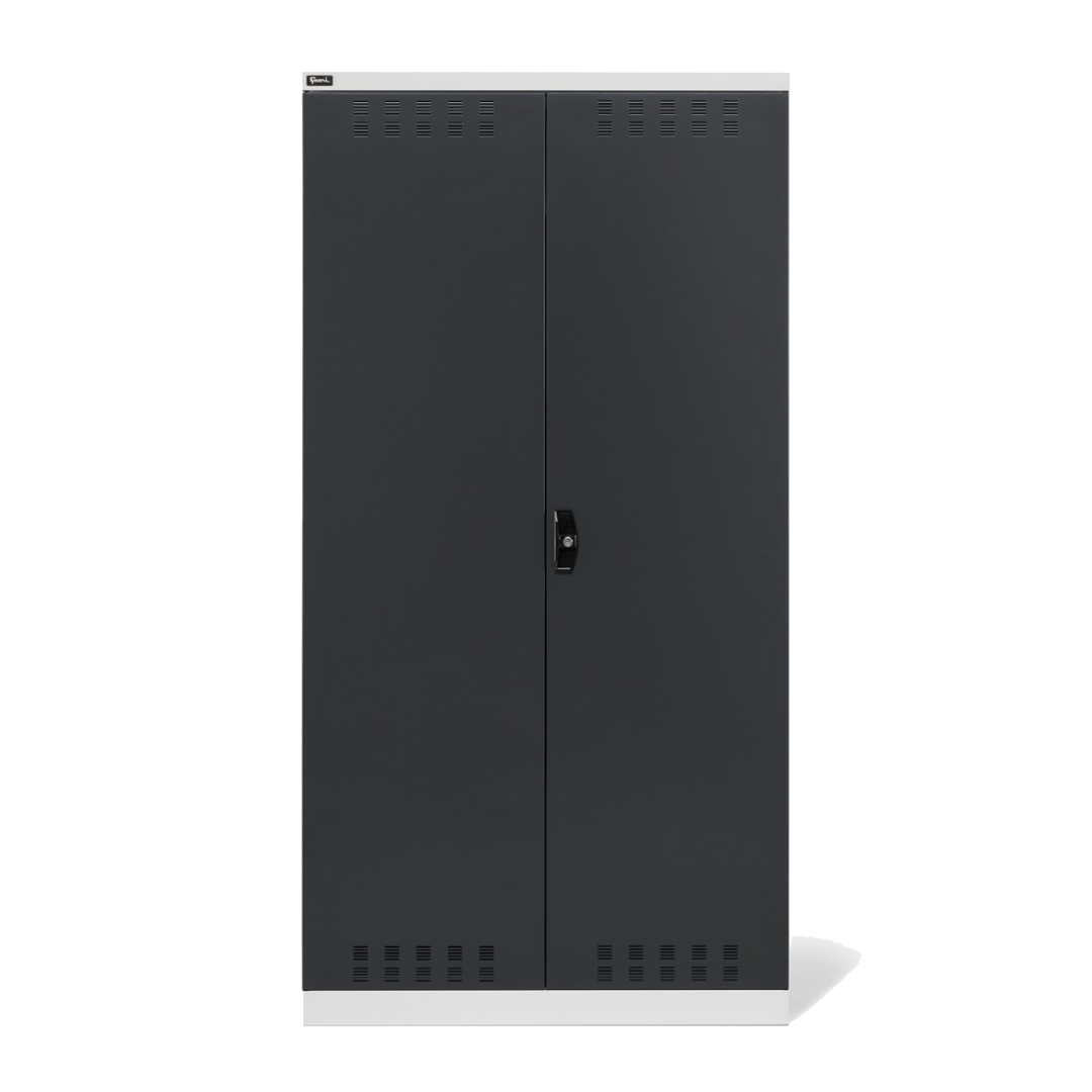 PERFOM140, Armadio 2 ante a battente fessurate, 3 piani fessurati, 6 taniche, 1 vasca interna, L1023 x P555 x H2000 mm