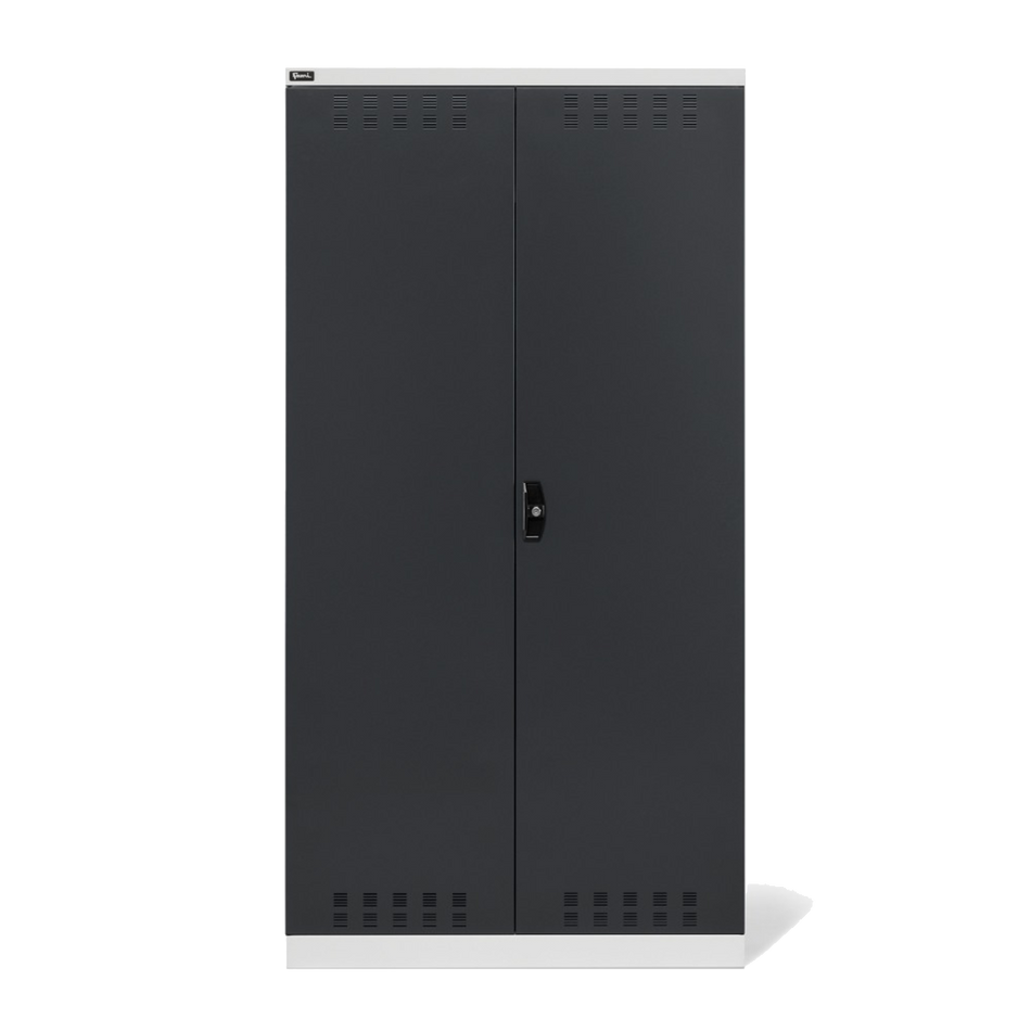 PERFOM140, Armadio 2 ante a battente fessurate, 3 piani fessurati, 6 taniche, 1 vasca interna, L1023 x P555 x H2000 mm