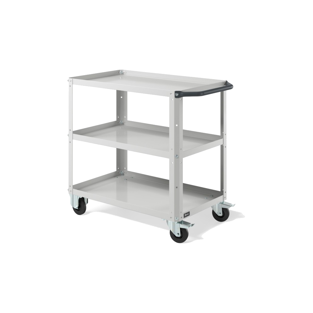 CLEVER09, Carrello a ripiani con ruote e piano aggiuntivo