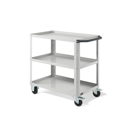 CLEVER09, Carrello a ripiani con ruote e piano aggiuntivo