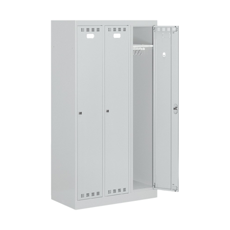 FAN1303C00108, Armadio spogliatoio in metallo a 3 scomparti