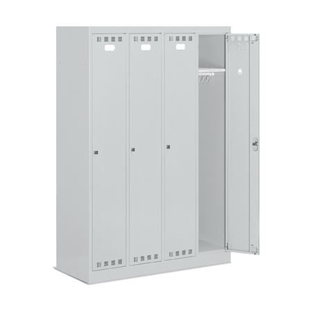 FAN1304C00108, Armadio spogliatoio in metallo a 4 scomparti