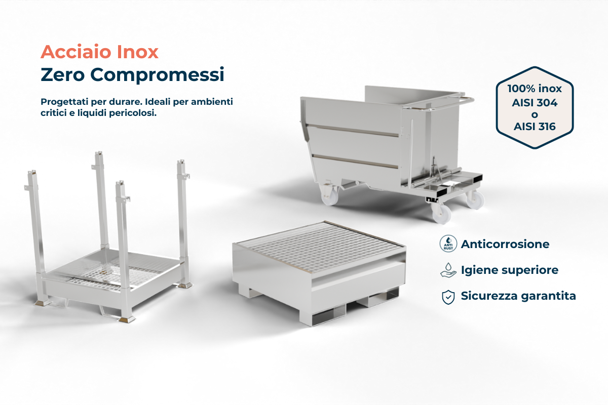 Vasche e Contenitori in Acciaio Inox