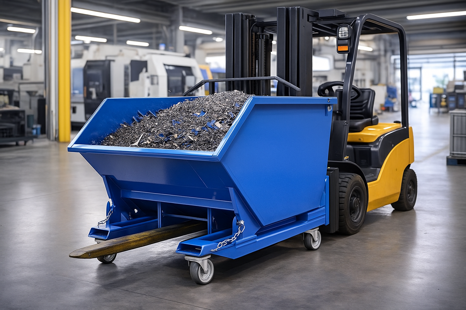 Contenitori ribaltabili per scarti industriali