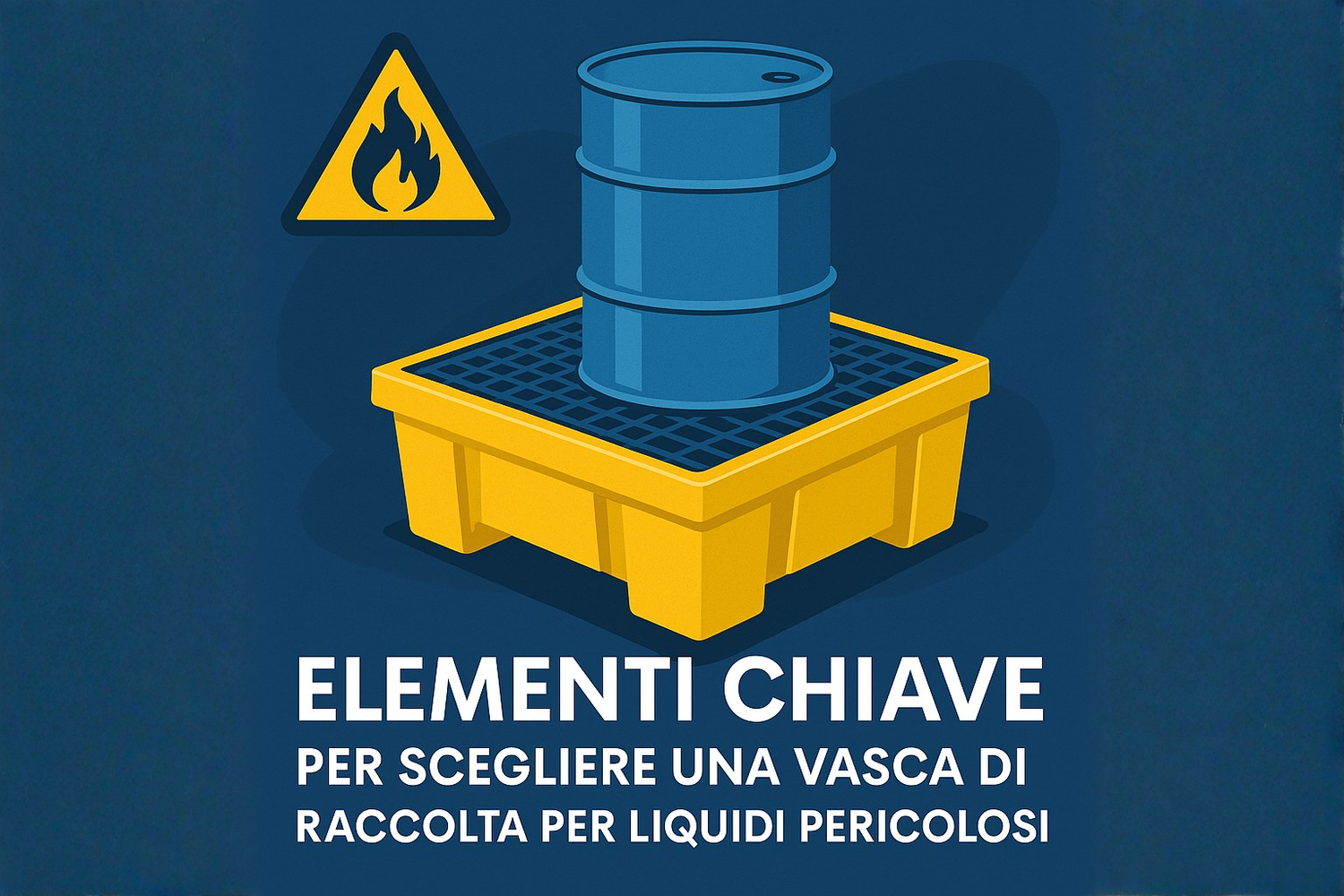 Elementi chiave per scegliere la vasca di raccolta liquidi pericolosi