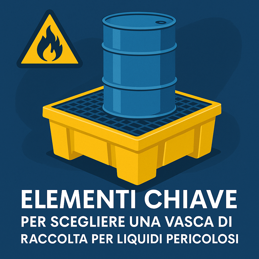 Elementi chiave per scegliere la vasca di raccolta liquidi pericolosi