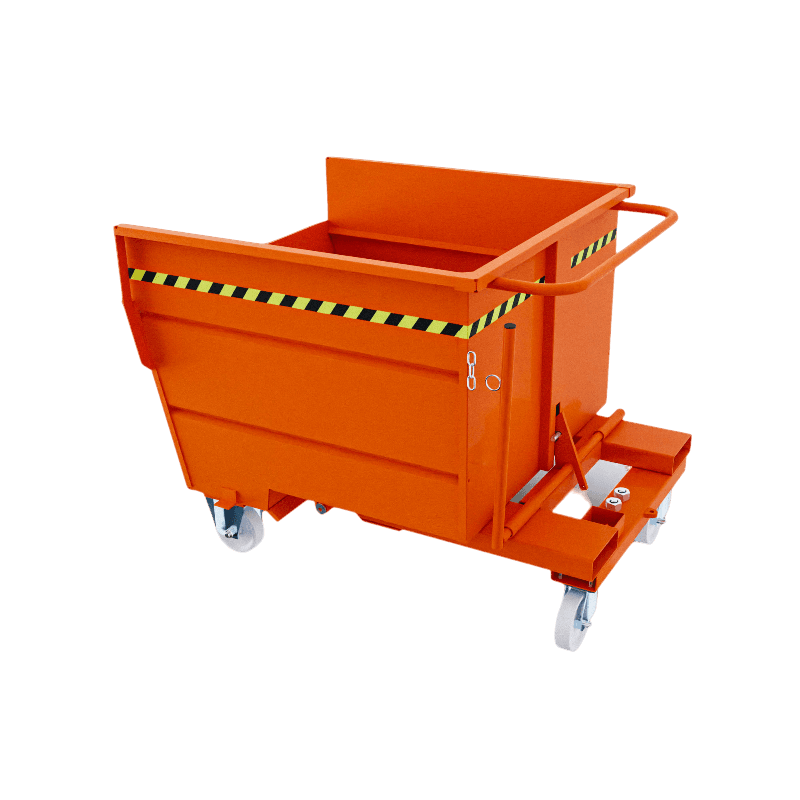 Benne ribaltabili in ferro e plastica