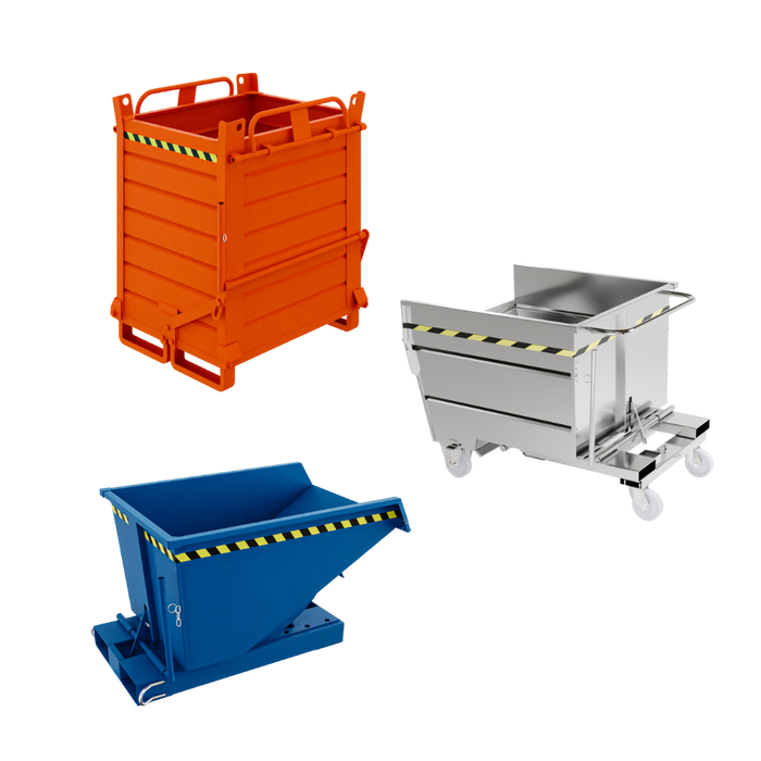 Collection Container Bucket Buckets and Containers with Double Opening Bottoms | Mayermoover