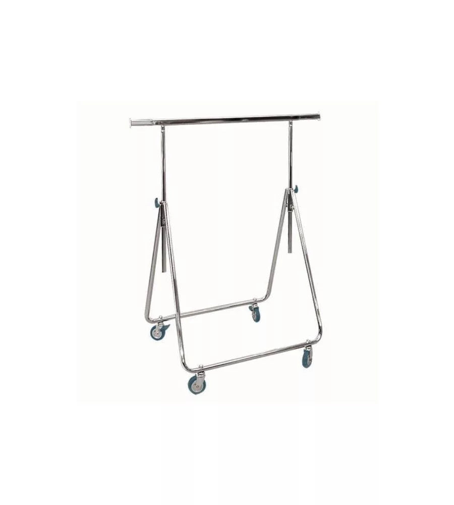 Folding and Adjustable Clothes Stand with Braked Wheels